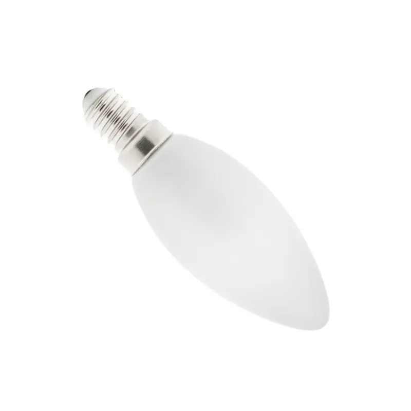 ampoule led 4w-forme bougie-360lm-verre opaque blanc laiteux