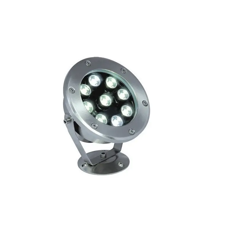 Projecteur spot 12v led 9w couleur rgb jardin rocaille et massif bassin etanche