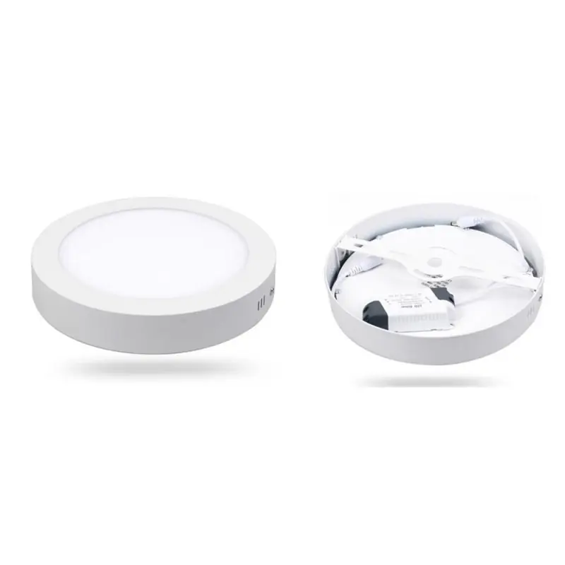 plafonnier ROND 12w led installation en applique saillie BLANC
