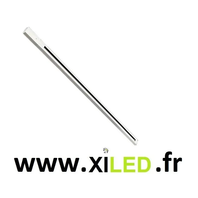 Rail haute tension monophasé blanc 2m-220v-pour luminaires spot projecteur commerce boutique xiled