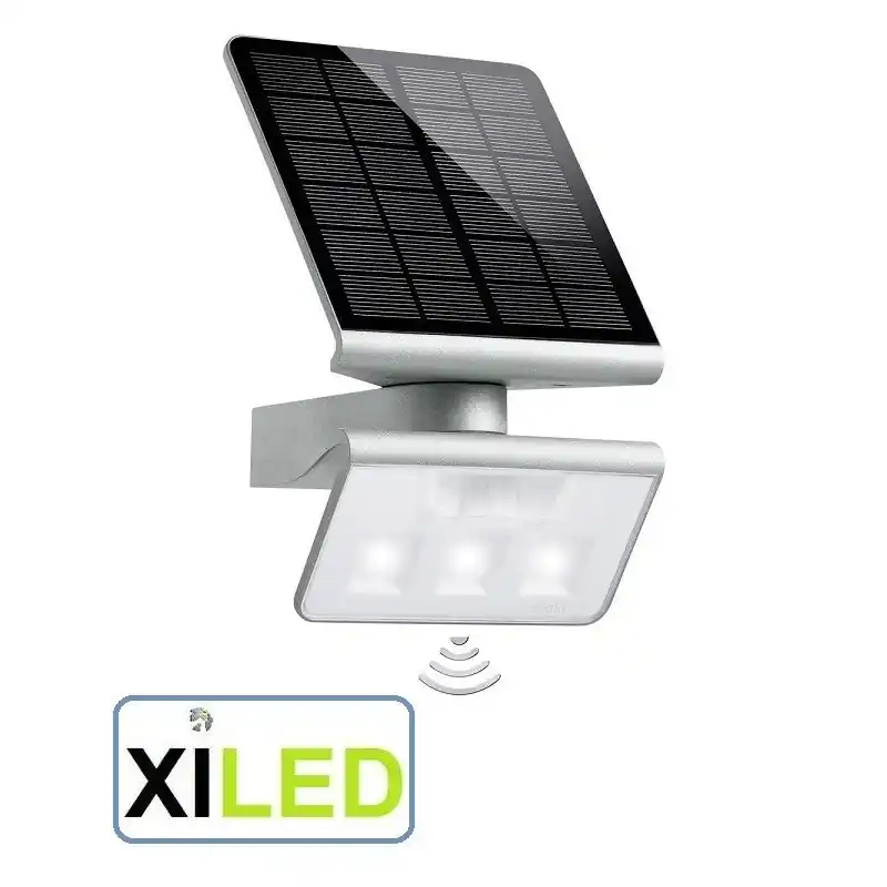 applique Spot solaire avec détecteur de mouvements Steinel 1.2 W blanc froid argent