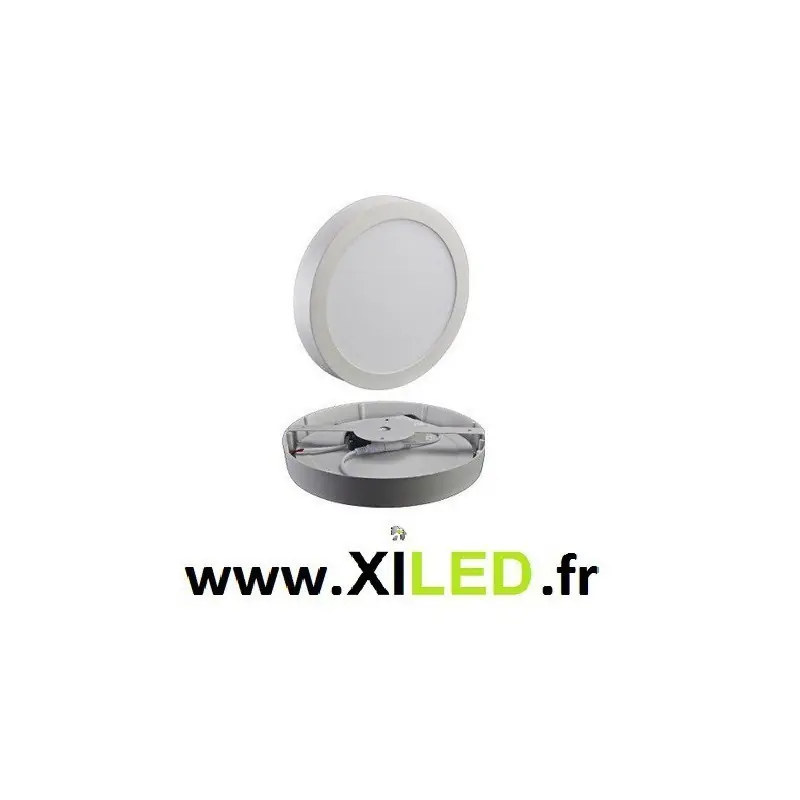 plafonnier rond applique 25w led installation en saillie blanc