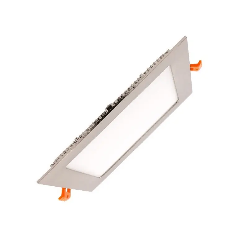 Dalle encastrable carré inox downlight spot extra plat led 18w-1400 lumens