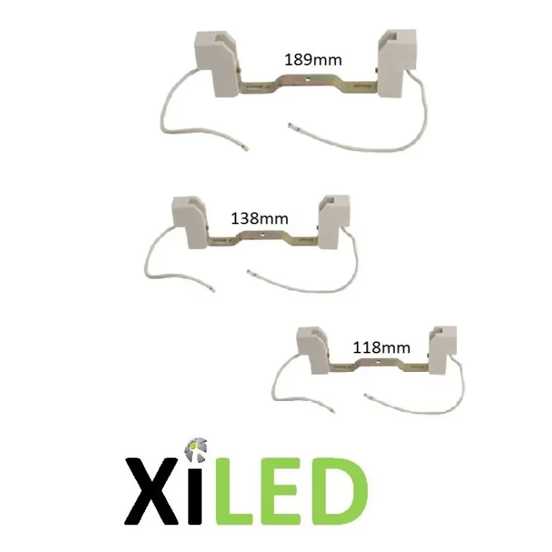 Support douille ampoule halogène crayon r7s led 118mm a ressort
