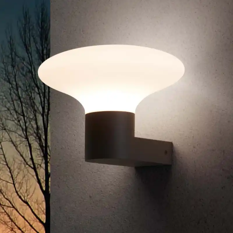 Applique extérieure Faro Bulb‘s Gris anthracite fonte d‘aluminium culot e27