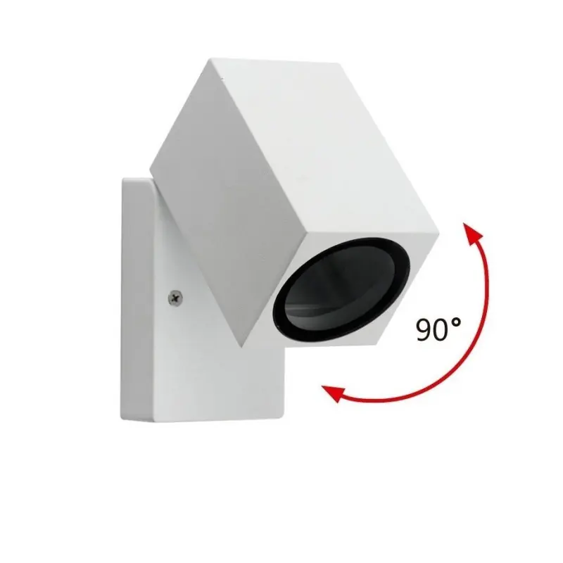 Applique murale orientable blanche spot gu10 étanche ip54