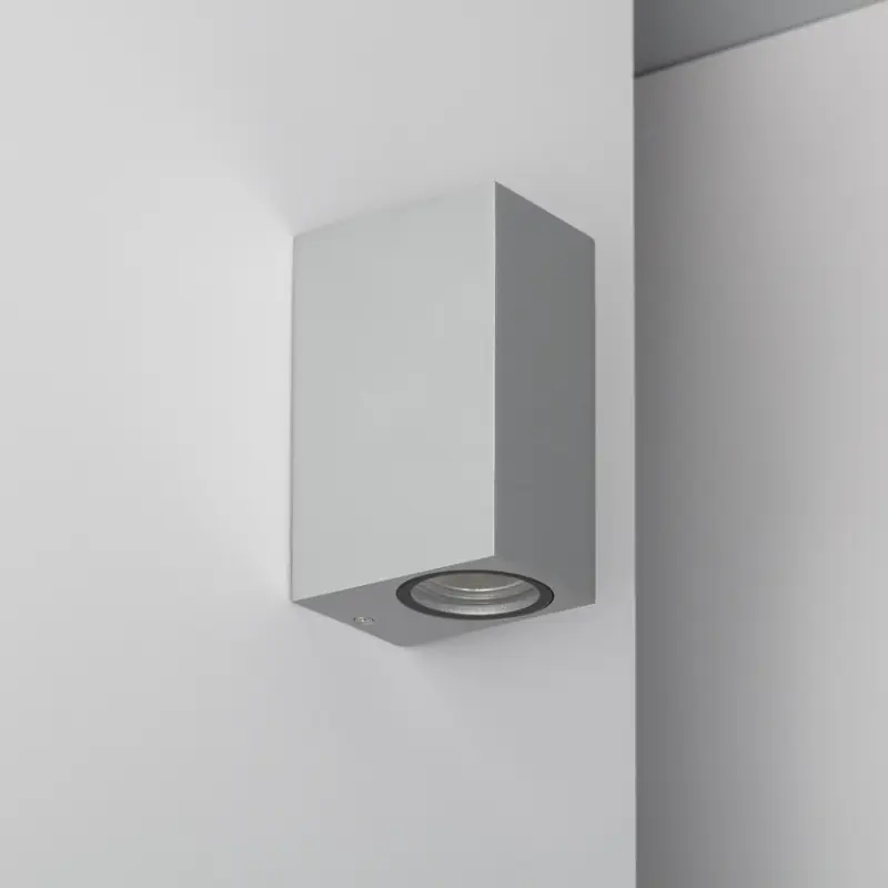 Applique murale aluminium ip54 double spot gu10 étanche
