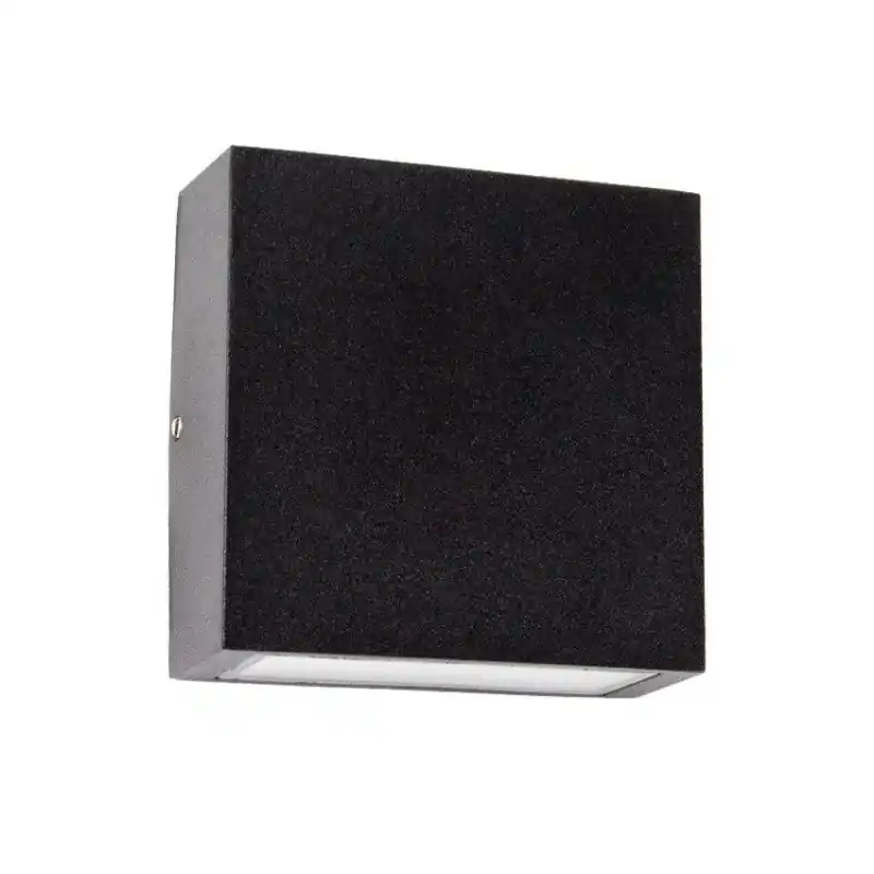 Applique murale led étanche ip54-3w design carré noir