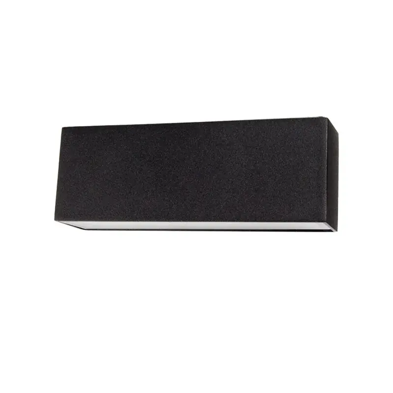 Applique murale extérieur noire design double éclairage led 12w-etanche 180mm