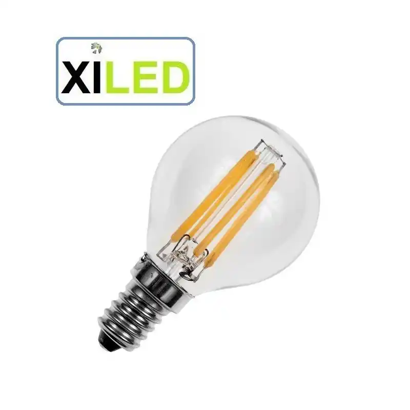 ampoule filament led petit culot e14 visser blanc chaud 2700k 4w-40w