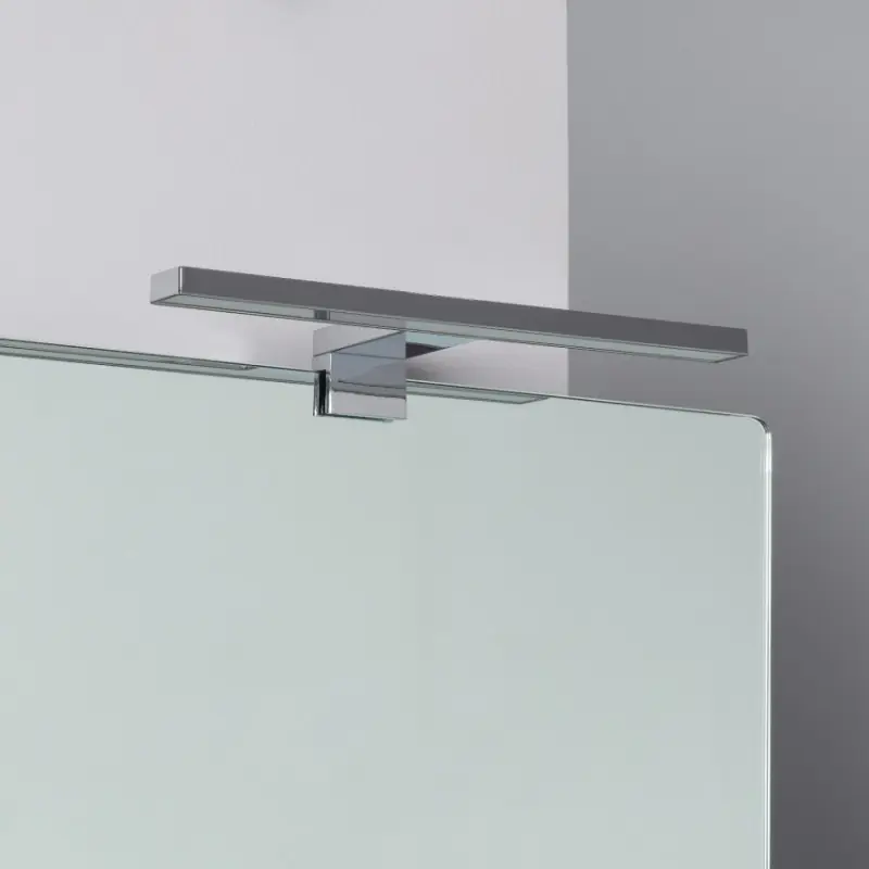 Applique led 5w 350 lumens 220v miroir salle de bain inox et verre barre 30cm 220v