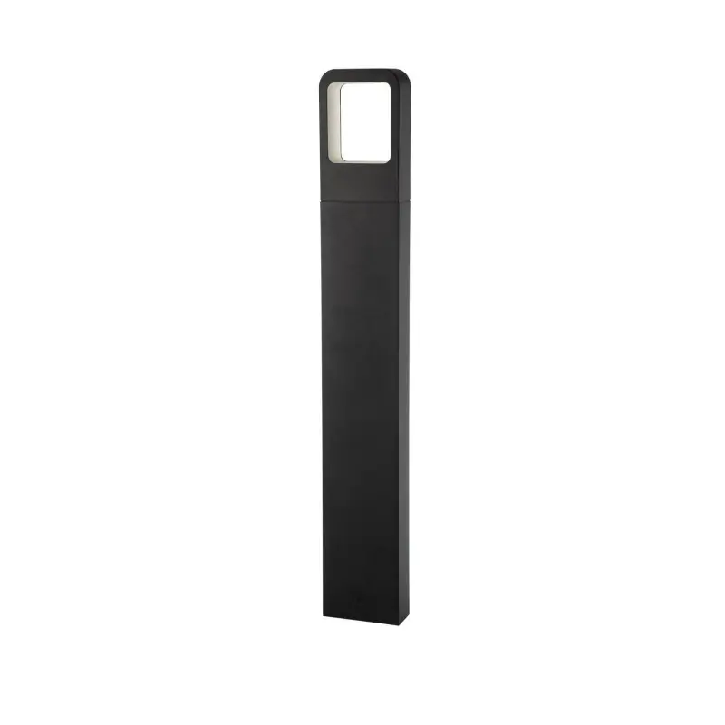 borne de jardin noire 80cm-led-etanche pluie-ip54 220v-230v