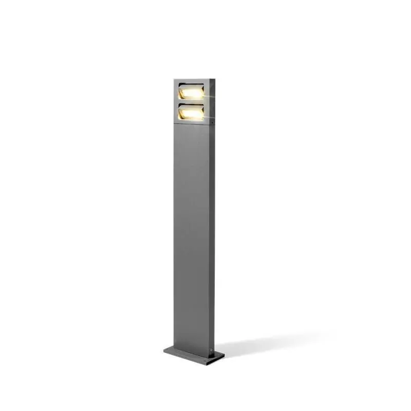 Borne lumineuse 100cm double tete orientable gris anthracide led 960 lumens-3000k