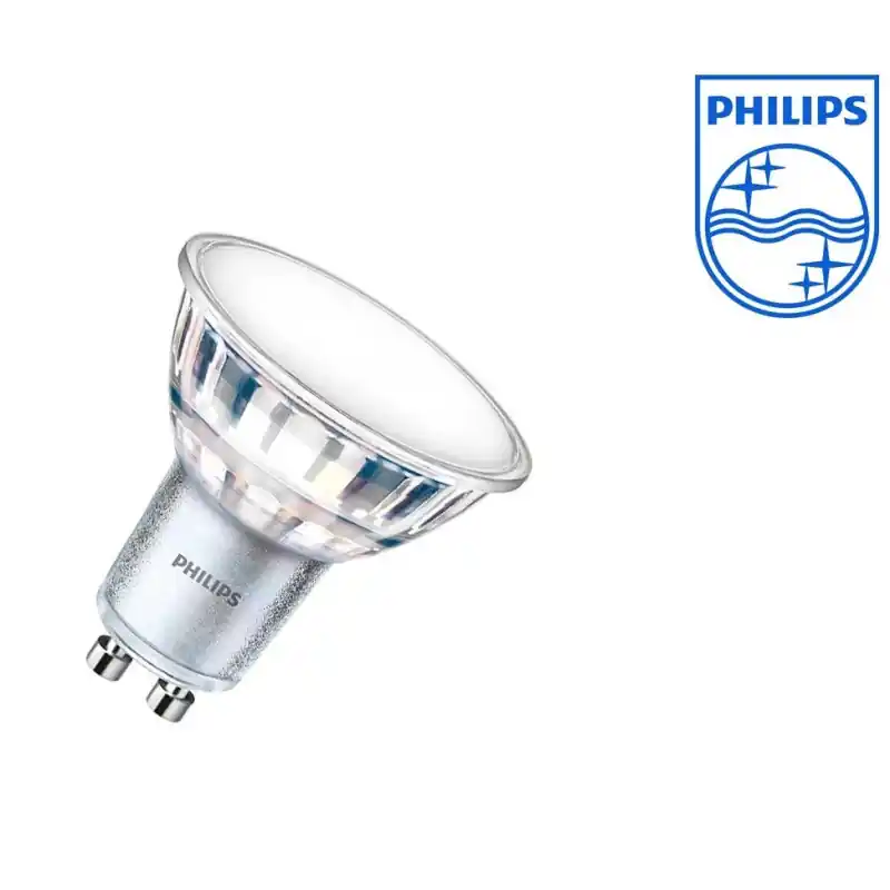 Spot gu10 philips-grand angles 120° lumineux remplace 50w halogene