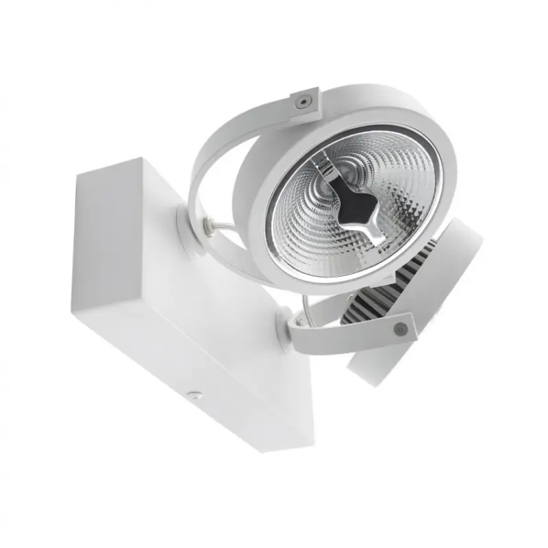 Plafonnier blanc applique led double orientable variable angle 24°-1600 lumens-3000k-4000k-6000k