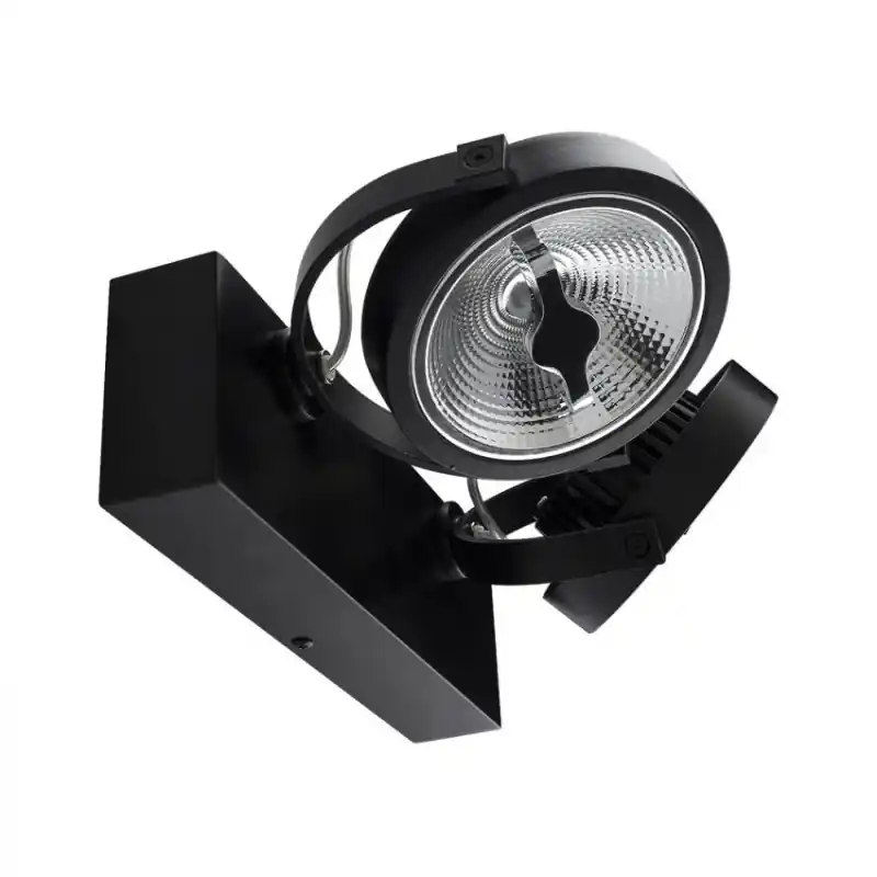 Plafonnier noir applique led double orientable variable angle 24°-1600 lumens-3000k-4000k-5500k
