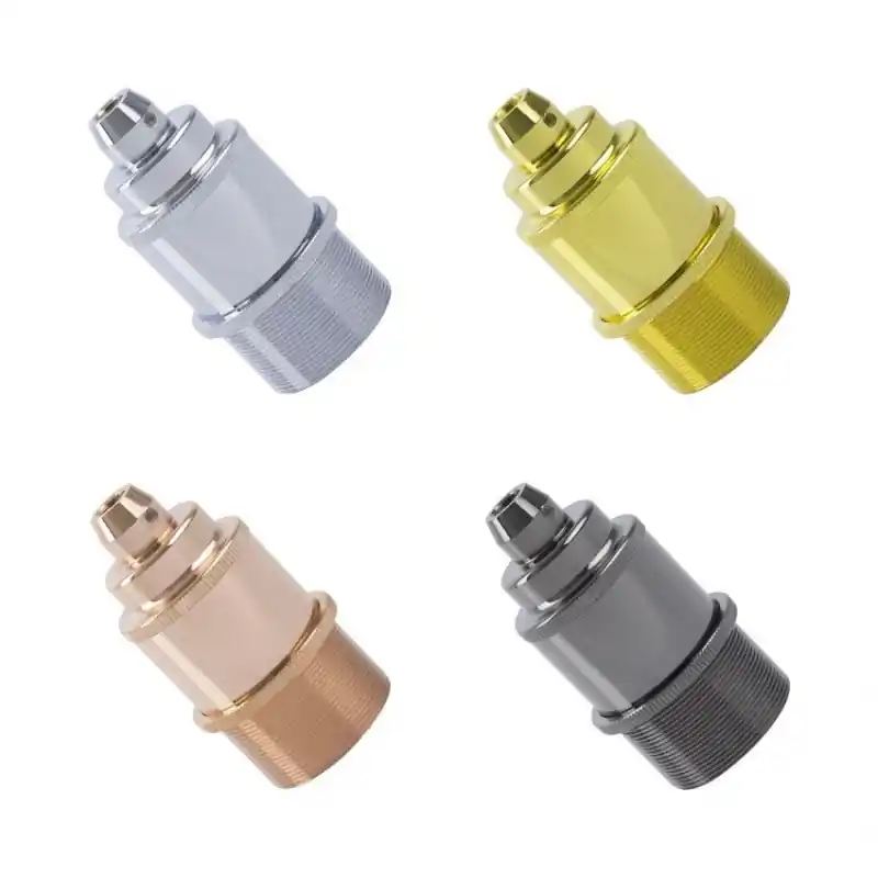 Douille e27 couleurs aluminium anodisé serie 2 pour montage cable tissu