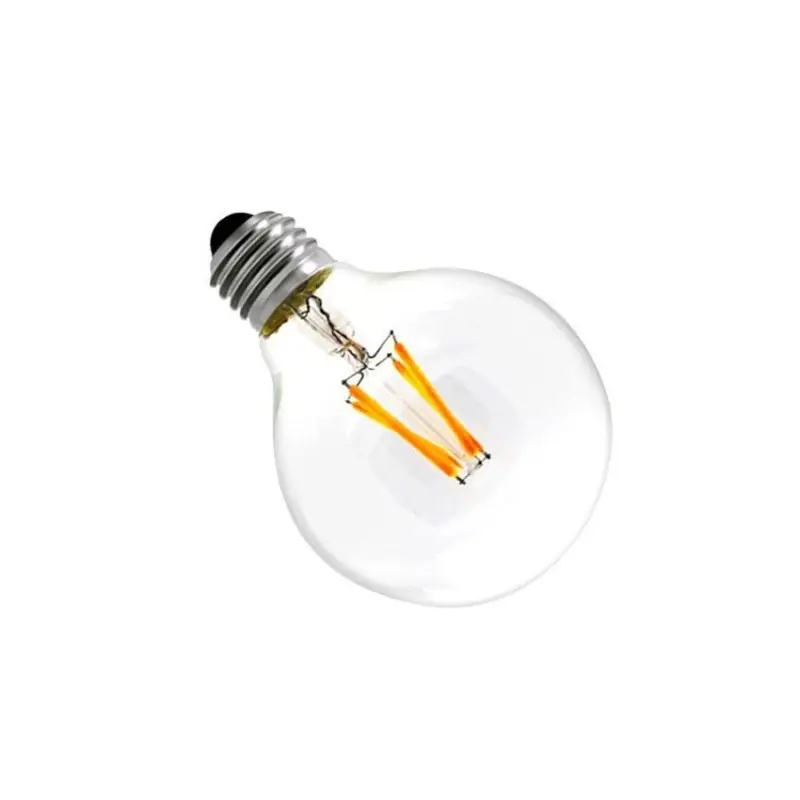 Ampoule led filament culot e27 verre clair-globe 80-720 lumens