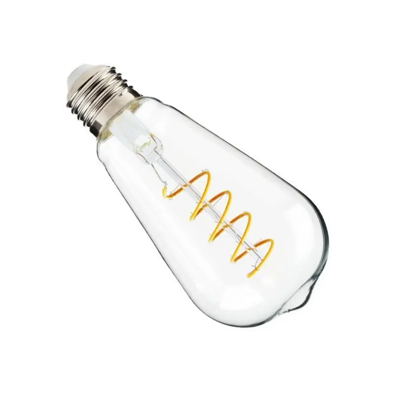 Ampoule led filament variable culot e27 twist verre clair-edison-200 lumens