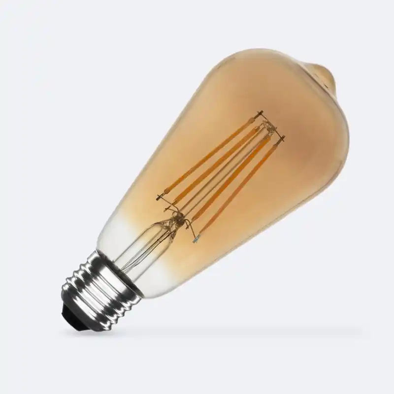 Ampoule led filament e27 verre doré 750lm