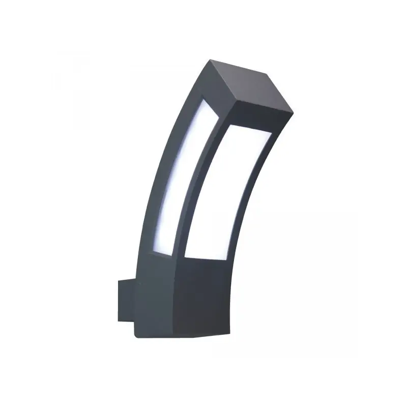 applique murale led gris foncé balisage 4.6w-ip44-224 lumens 3000k