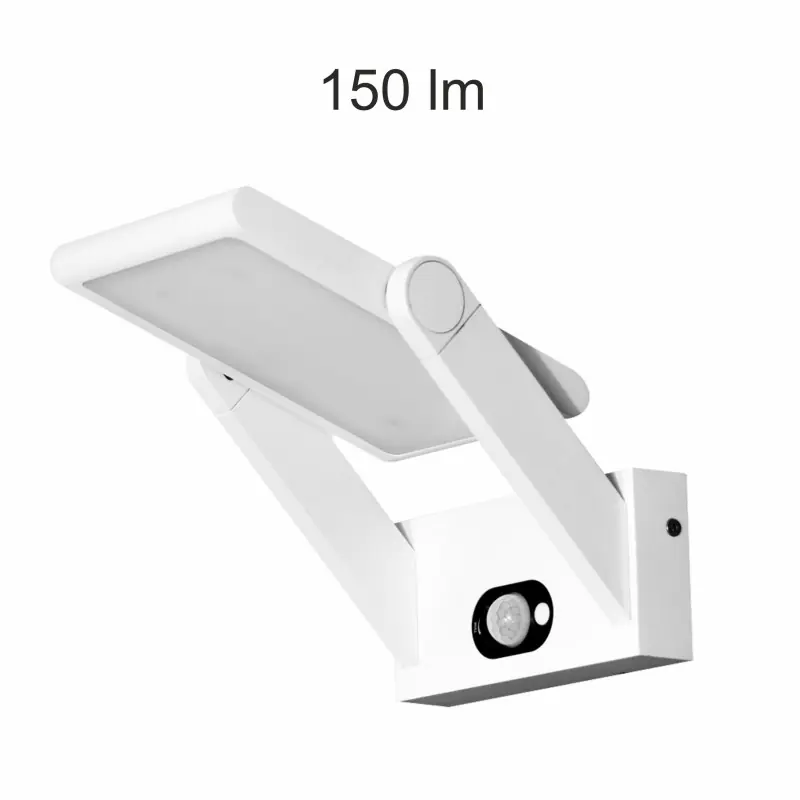 applique solaire blanche detecteur de mouvement 150 lumens blanc neutre 4000k