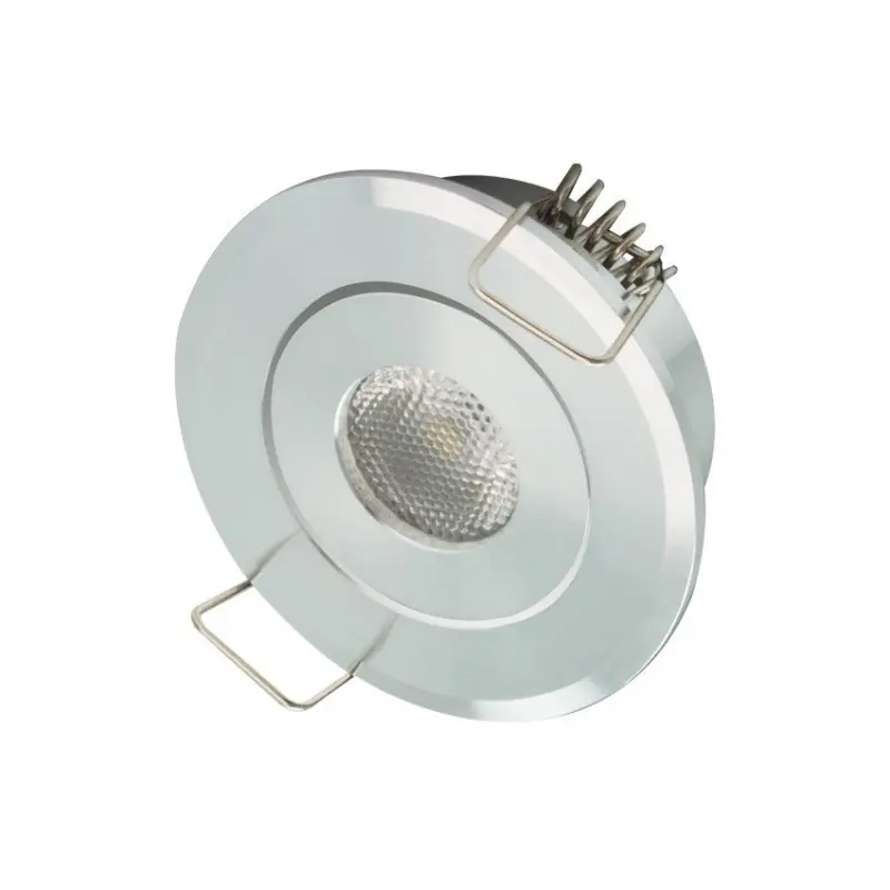 spot downlight led encastrable 1W-niche-mur-balisage-plafond-escalier-plinthes deco argent