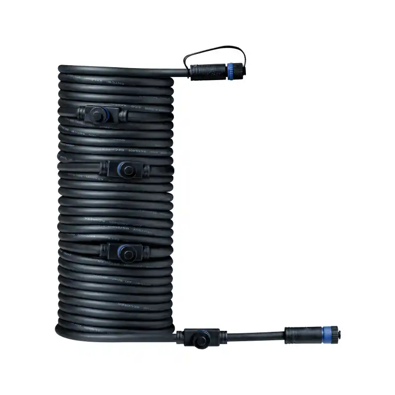 Outd Plug & Shine Câble 10m 1 in-5 out IP68 2x1,5qmm H07RN-F noir