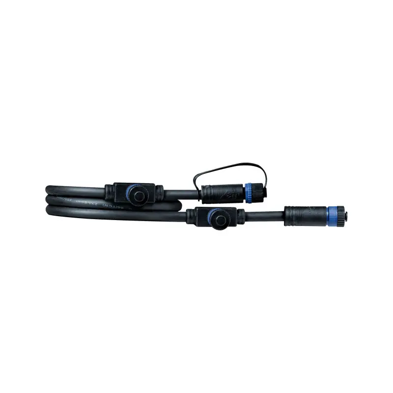 Outd Plug & Shine Câble IP68 1m 1 entrée-3 sorties 2x1,5 mm² Noir/Synt.