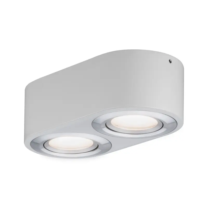 WallCeiling Argun LED 2x4,8W Blanc Alu brossé 230 V, métal