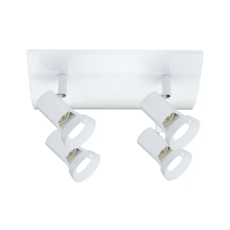 Spots Teja max. 4x10W GU10 Blanc 230V Métal