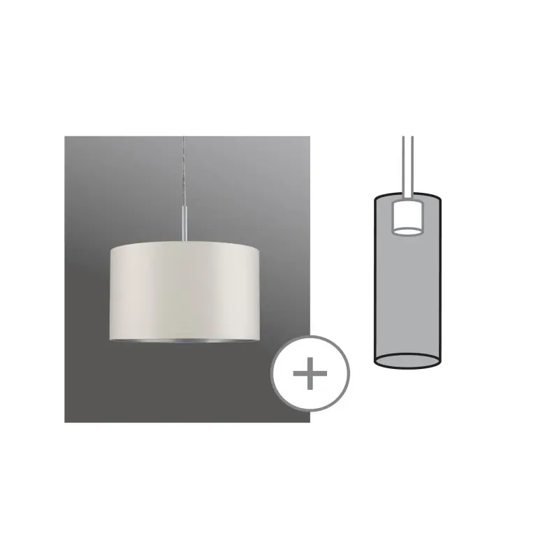 DecoSystems Abatj Tessa max. 50 W tissu crème