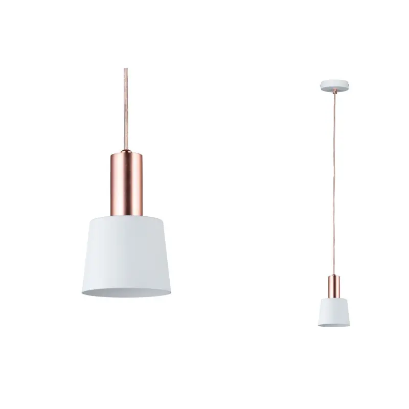 Neordic Haldar suspension max 1x20W E14 Blanc/Cuivre mat 230V Métal