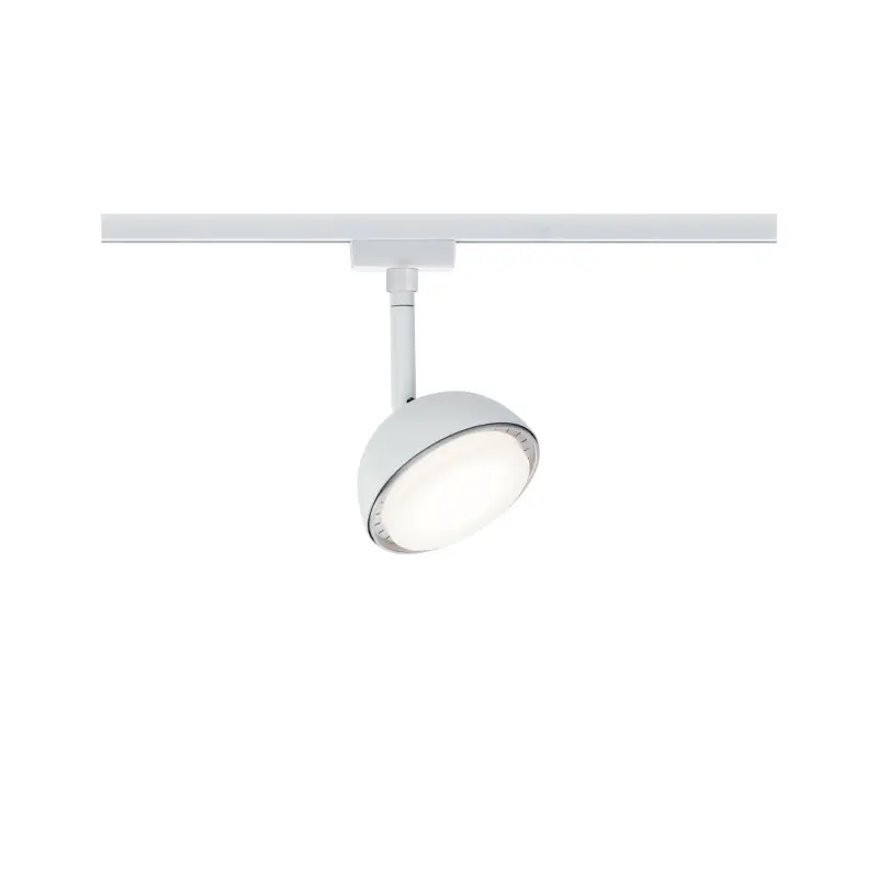 Spot Hemi URail 1x5W Blanc 230 V, métal/plastique