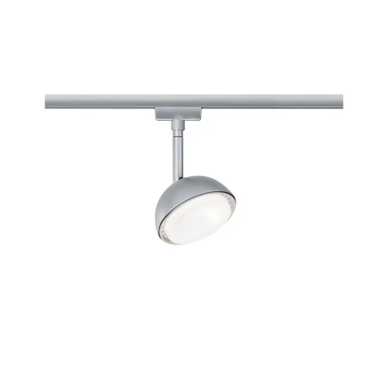 Spot Hemi URail 1x5W Chrome mat 230 V, métal/plastique