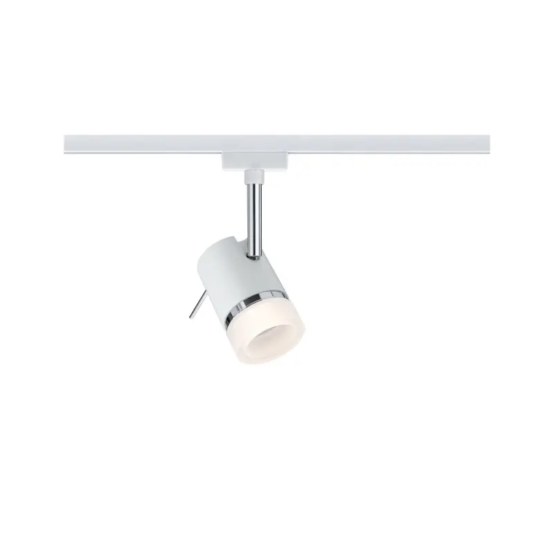 Spot Système URail Pipe Max. 1x10W GU10 Blanc/chrome 230V Met/Syn