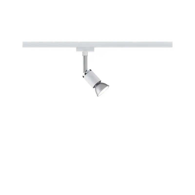 Spot Système URail Pure II max. 1x10W GU10 Blanc/Chrome 230V Met/Syn
