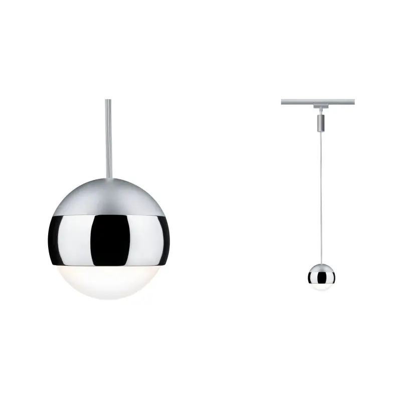 Système URail LED Suspension Capsule II 1x6 W Chr mat/Chr 230 V Met/Syn grad
