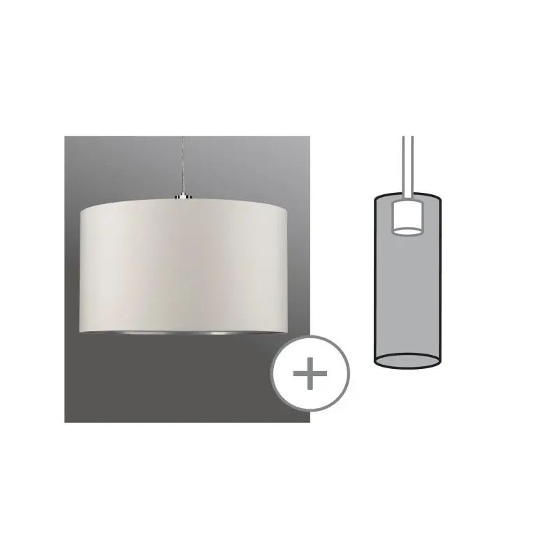 URail 2Easy Abat-jour Tessa max. 50 W tissu crème