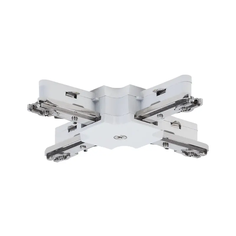 URail System Light&Easy X-Connecteur max.1000W Blanc 230V Métal mat. plast.