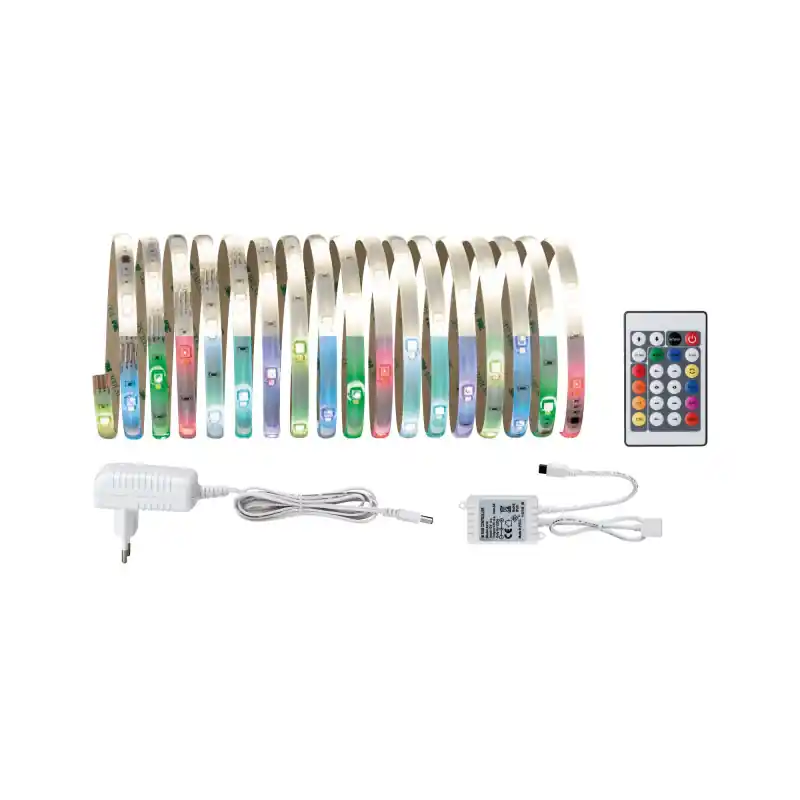 Function Digital kit ruban LED 4,8 m RGB +W 18,8W 230/12V 12V 24A Blanc plastique