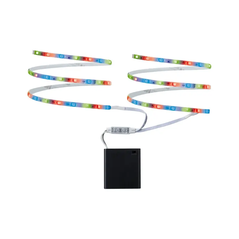 Function Mobil Stripe 2x80 cm RGB 1,2W 9V 4xAA Blanc Métal/plastique