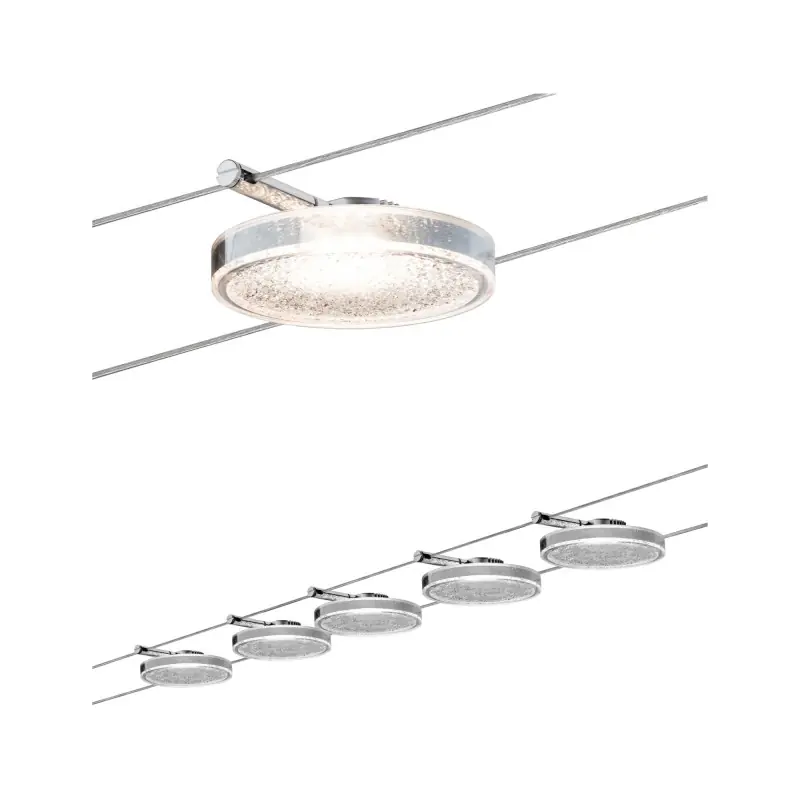 Kit câble DC kit DiscLED II 5x4W chrome 230V/12V DC 30VA métal