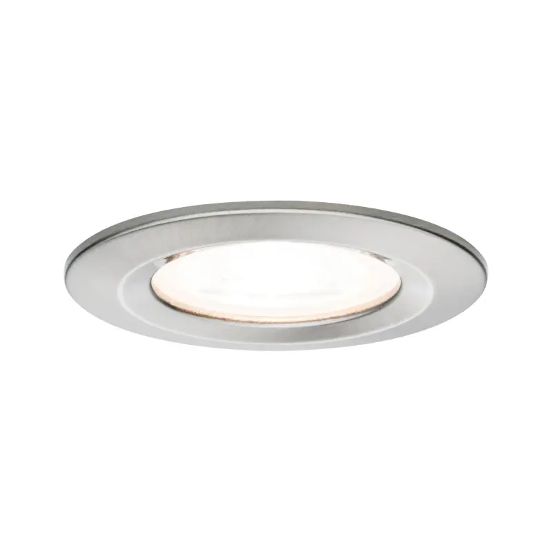 Encastrés Premium Nova rond fixe max. 35W 230V GU10 51mm Acier brossé/Alu zinc