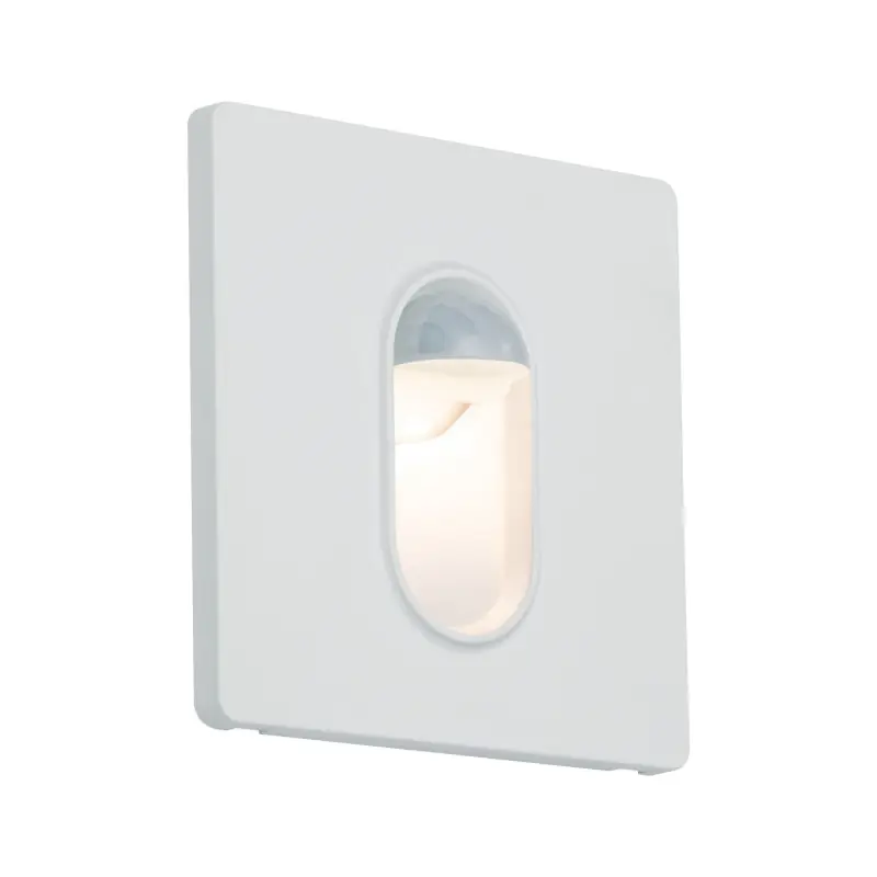 Kit Encastré mural capteur carré 1x2,7W 2700K-230V blanc /plastique