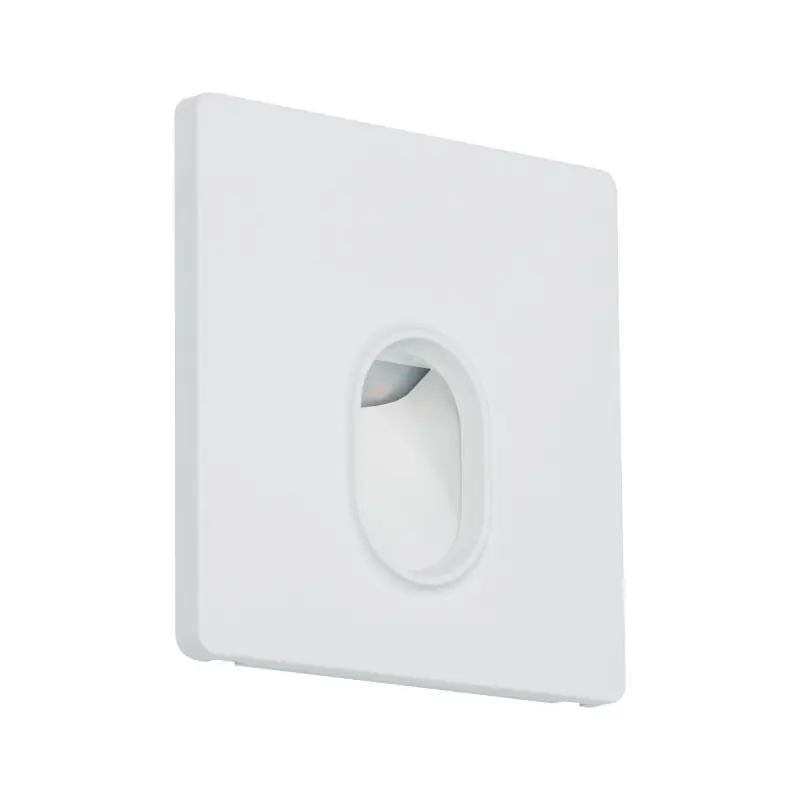 Kit Enc mur carré 1x1,7W 2700K 230 V blanc /plastique