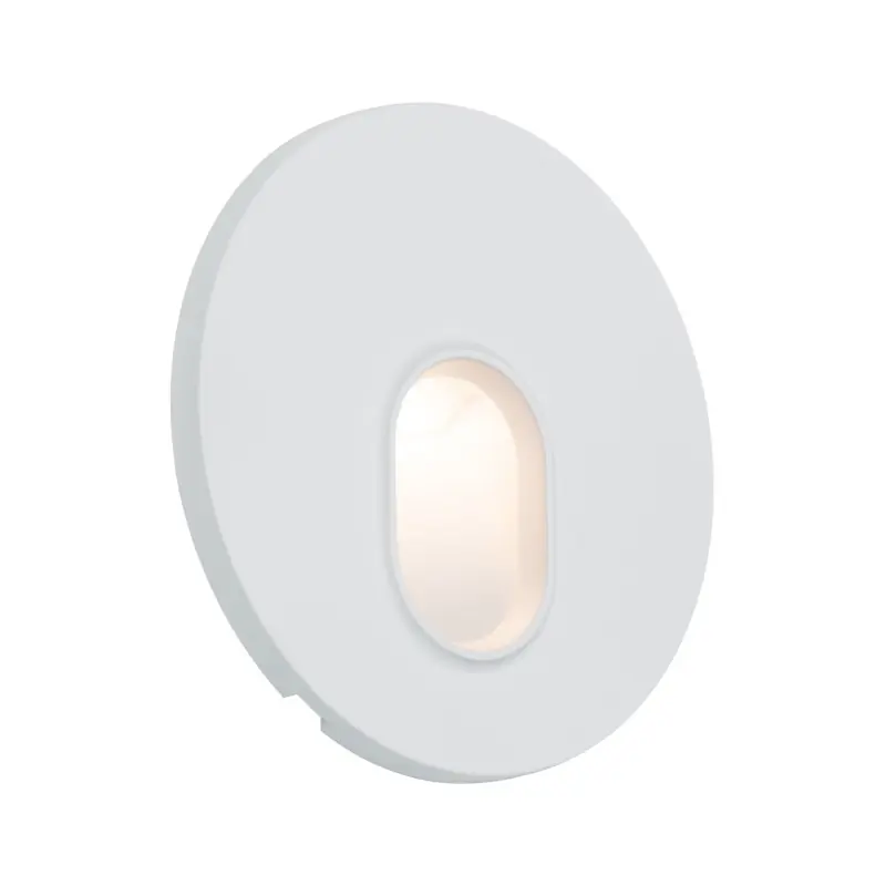Kit Enc mur rond 1x1,7W 2700K 230 V blanc /plastique