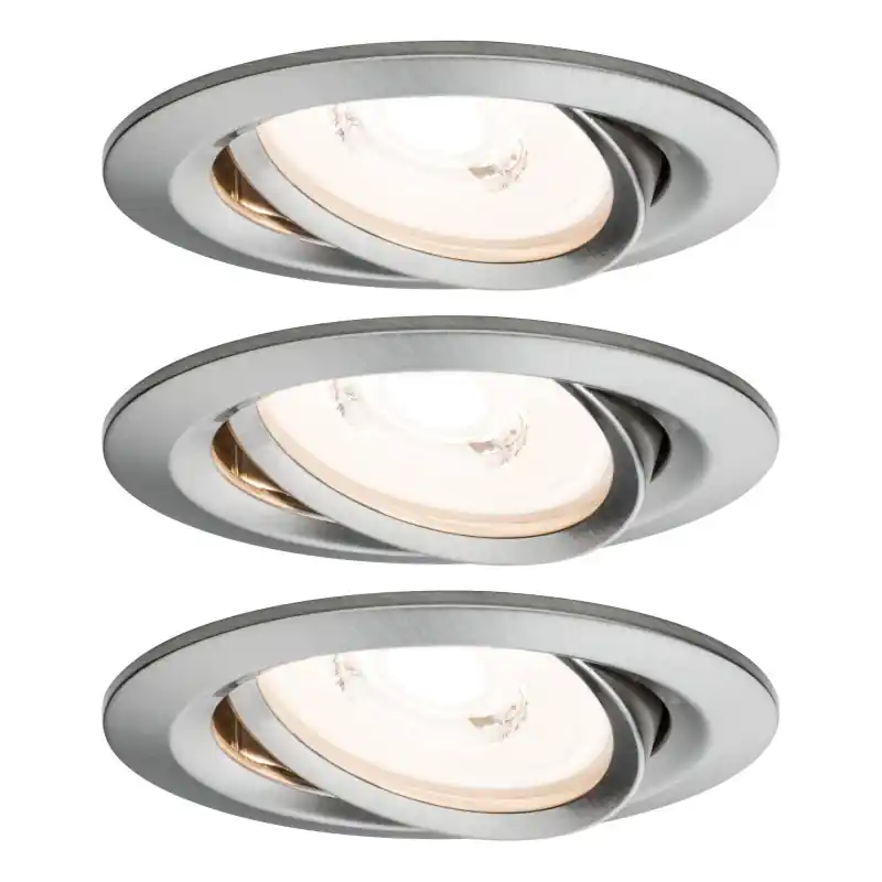 Kit Enc Prem dim 3X6,8W Coin Rd Orient dimmable LED 3x6,8W 230V Fer brossé/Alu