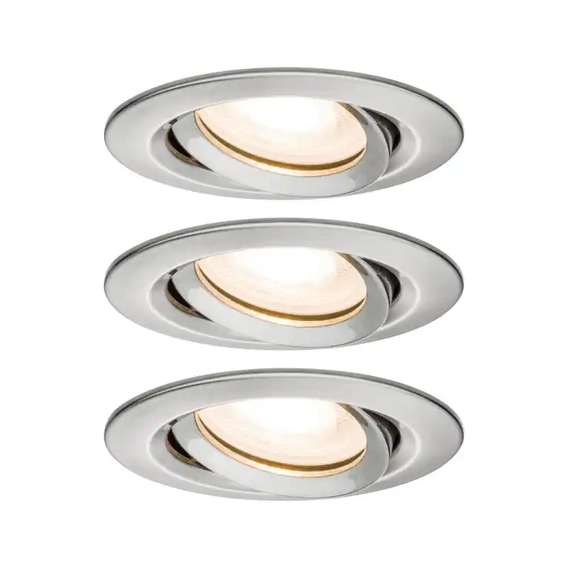 Kit enc Prem Nom IP65 orientable LED 3x7W 230 V GU10 51 mm Acier brossé/alu z