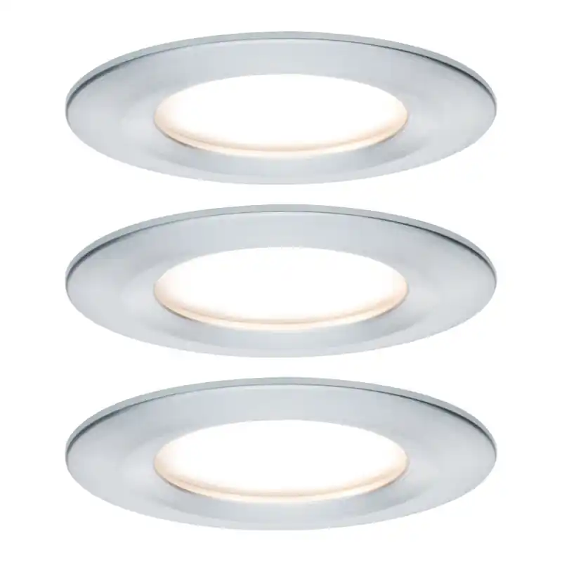Kit enc Premium Coin Slim grad rd fixe L ED 3x6,8W 2700K 230V 51mm Alu tourné/Alu